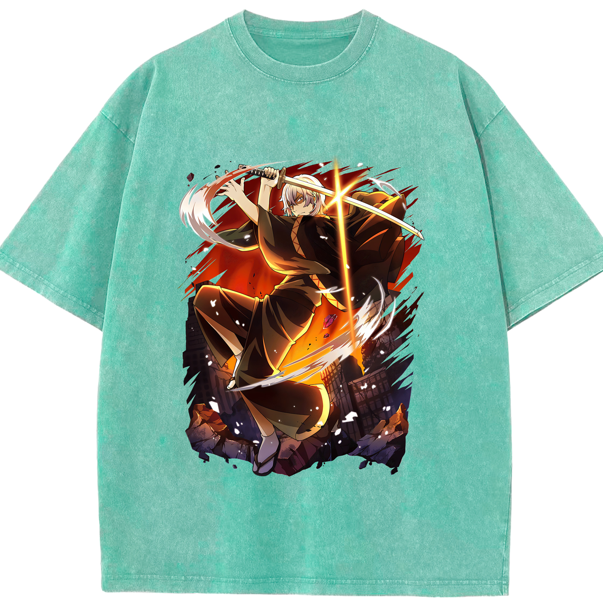 （画像用） 文豪ストレイドッグス Bungo Stray Dogs 綿100% ヴィンテージ風 半袖Tシャツ（フロントプリント）